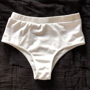 White Shein High-waisted bikini bottoms